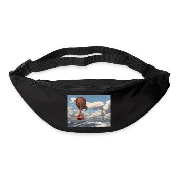 Fantasy hot air balloon over the sea - Bum bag - black - Front
