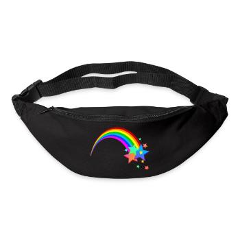 Regenbogen Sternschnuppe - Gürteltasche - Schwarz - Vorne