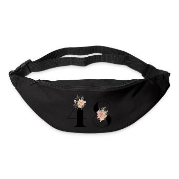 Blumen zum 48-jährigen Jubiläum (Geschenk von 48 Jahren) - Gürteltasche - Schwarz - Vorne