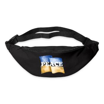frieden ukraine peace botschaft support Politik - Gürteltasche - Schwarz - Vorne