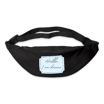 I am human | Funny birth gift idea - Bum bag - black - Front