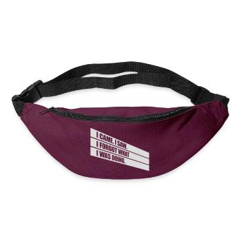 I came saw forget - Bum bag - burgundy - Front