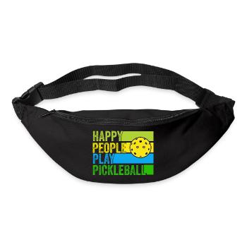 Happy People Play Pickleball - Bum bag - black - Front