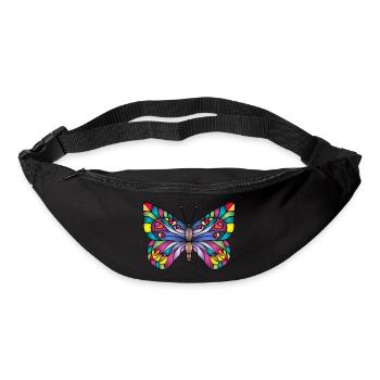 Bunter Schmetterling - Gürteltasche - Schwarz - Vorne