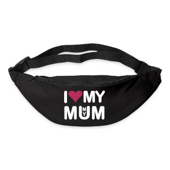 I love my Mum I love my Mummy - Gürteltasche - Schwarz - Vorne