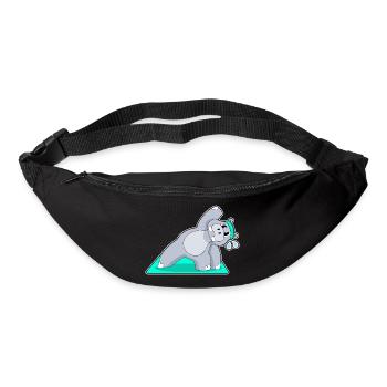 Hippopotamus Yoga Fitness Gymnastics - Bum bag - black - Front