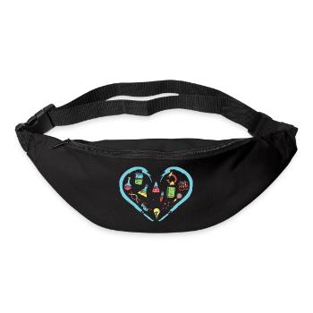 I love Science and Physics - Bum bag - black - Front
