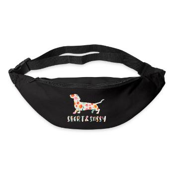 Short and Sassy Dachshund floral - Bum bag - black - Front