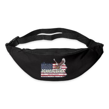 Pennsylvanie États-Unis Carte États-Unis - Sac banane - noir - Devant