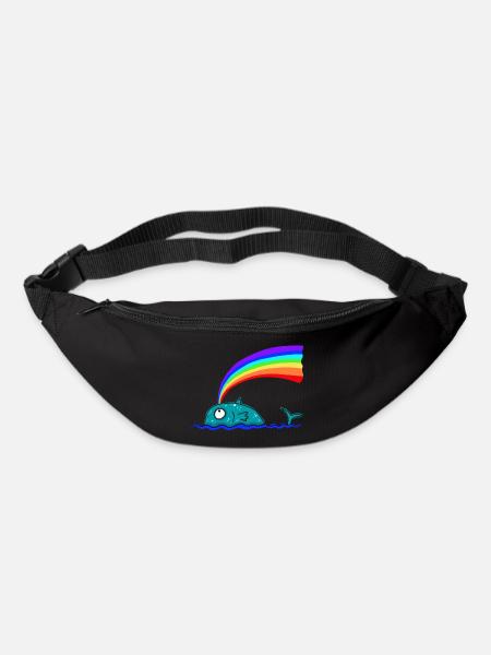 Rainbow Whale - Bum bag - black