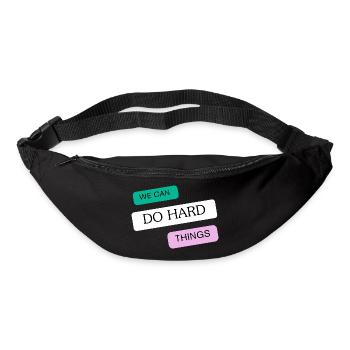 We can do hard things - Bum bag - black - Front