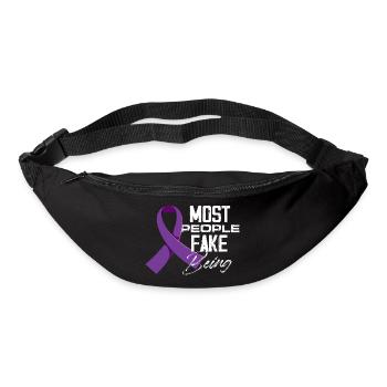 Most people fake being sick Fibromyalgia - Bum bag - black - Front