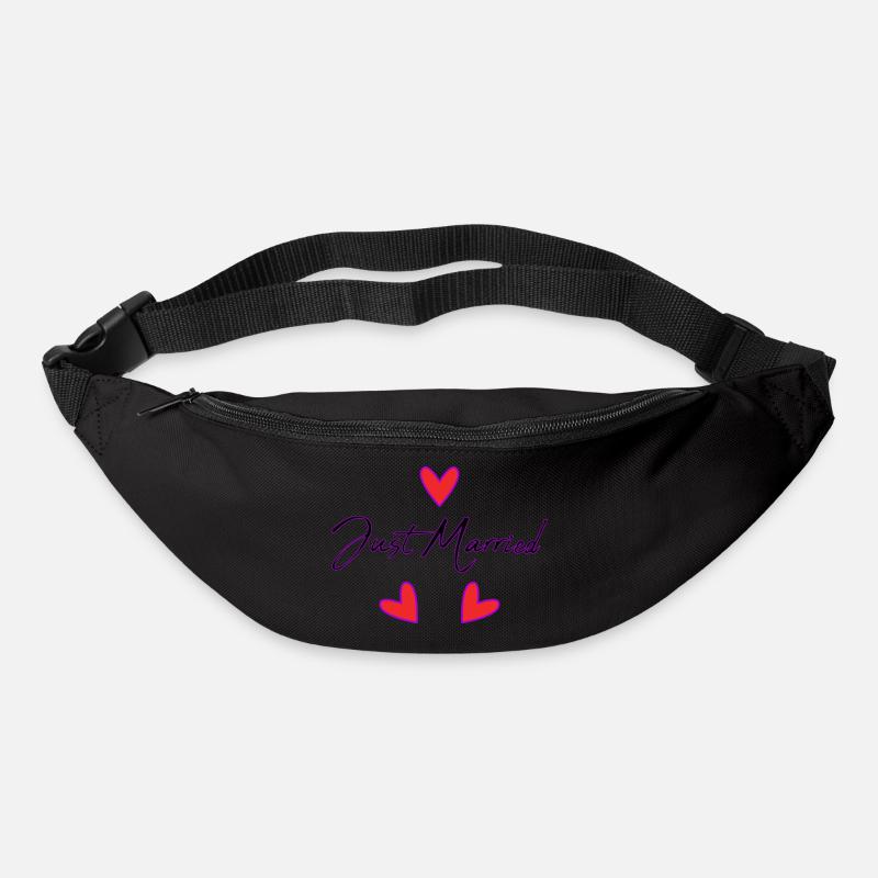 JUST MARRIED. EVJF. SAINT VALENTIN. COUPLE - Sac banane - noir
