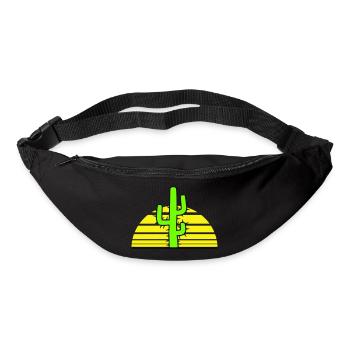 Cactus Sun Prickly Night Desert Sunset - Bum bag - black - Front
