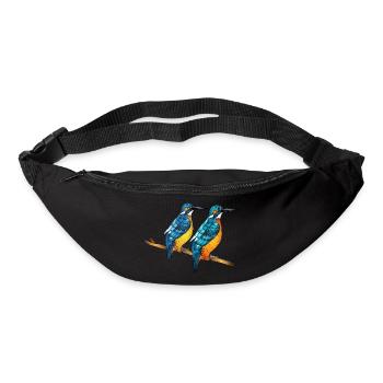 Bunte Vögel - Gürteltasche - Schwarz - Vorne