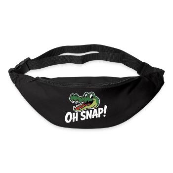 Oh Snap Alligator Dessin animé - Sac banane - noir - Devant