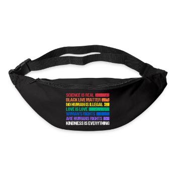 Rainbow Regenbogen Lesbe Pride LGBTQ - Gürteltasche - Schwarz - Vorne