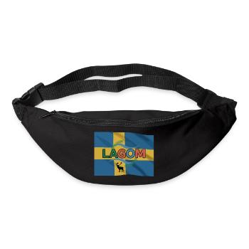 Lagom, Suède - Sac banane - noir - Devant