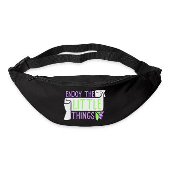Profitez des petites choses Gratitude Pleine conscience - Sac banane - noir - Devant