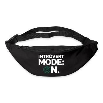 Introvert Mode ON – Funny Saying - Bum bag - black - Front