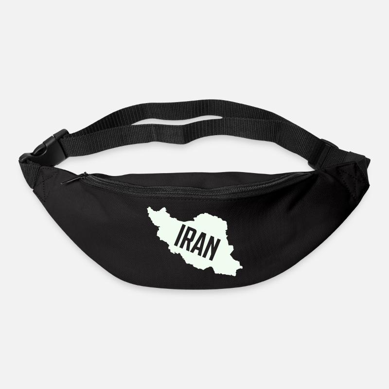 Iran Karten Typo - Gürteltasche - Schwarz