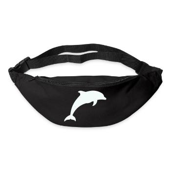 Glowing Dolphin Silhouette - Bum bag - black - Front