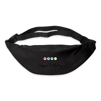 HAPPY BIRTHDAY. JOYEUX ANNIVERSAIRE. ANNIVERSAIRE. - Sac banane - noir - Devant