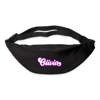 Farben änderbar | Olivia Schöner Mädchen Name - Gürteltasche - Schwarz - Vorne