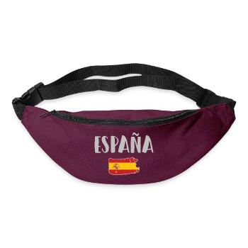 Spanien Fußball Fan Shirt. Mein Herz schlägt für d - Gürteltasche - Burgunderrot - Vorne