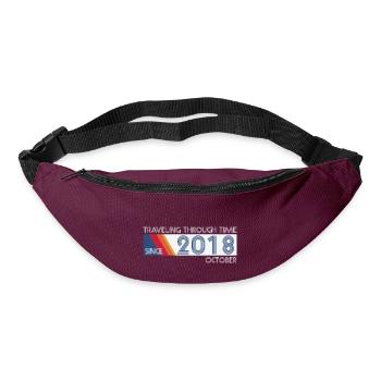 Funny Time Travel Birthday Design October 2018 - Bum bag - burgundy - Front