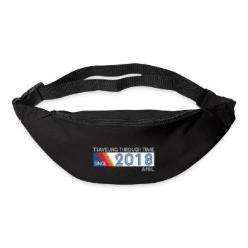 Funny Time Travel Birthday Design April 2018 - Bum bag - black - Front