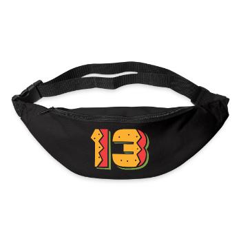 Burger Nummer 13 - 13 Jahre alt Geschenk zum 13. Geburtstag - Gürteltasche - Schwarz - Vorne