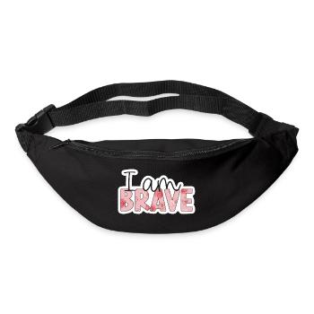 Positive Affirmation - i am brave - Sac banane - noir - Devant