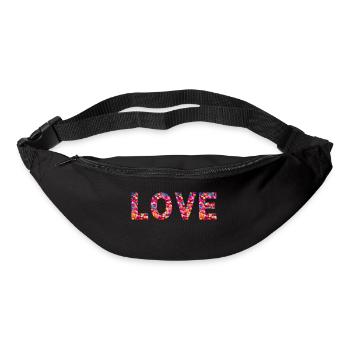 Heartfelt typography - Bum bag - black - Front