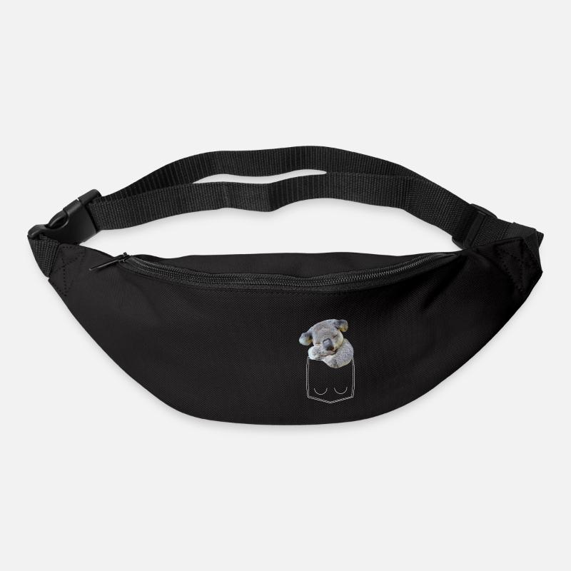 Koala Bär in Brusttasche Hemdtasche - Gürteltasche - Schwarz
