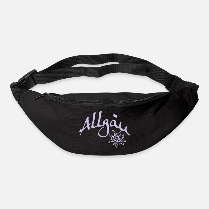 Allgäu & Edelweiß - Gürteltasche - Schwarz