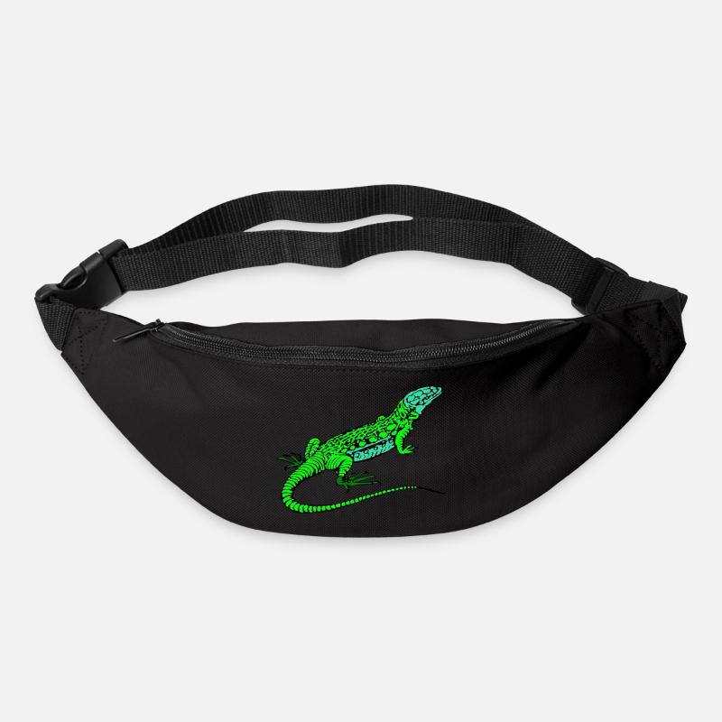 Eidechse - Gürteltasche - Schwarz