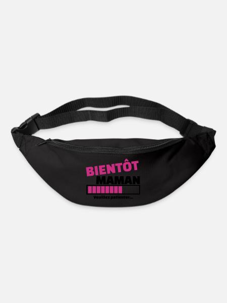 bientôt maman - Sac banane - noir