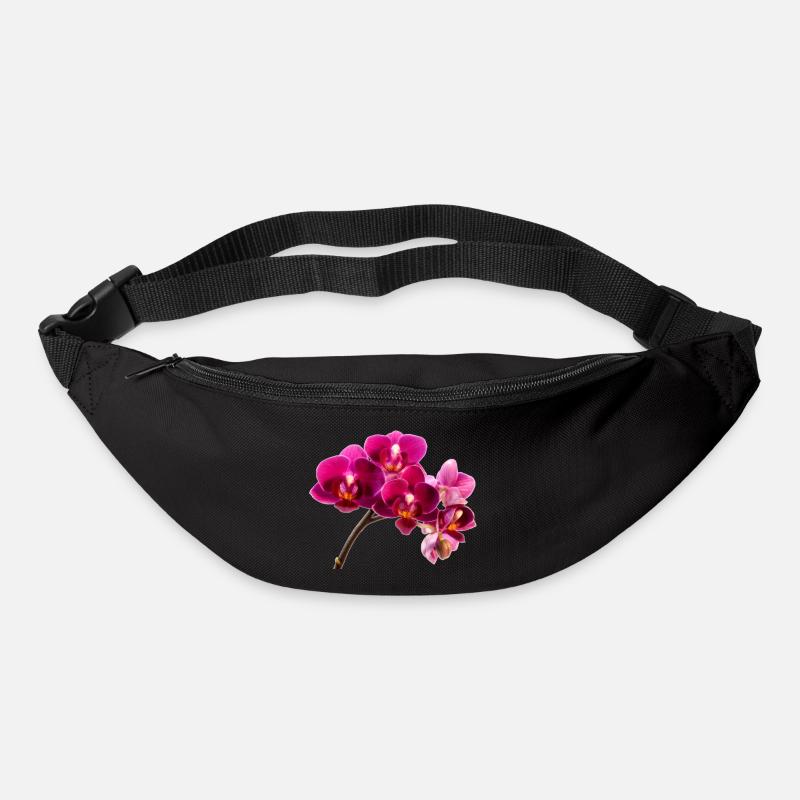 Orchidee Dunkellila - Gürteltasche - Schwarz