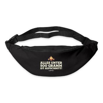 UNTER 500 GRAMM - Grill Geschenk Grillen Shirts - Gürteltasche - Schwarz - Vorne