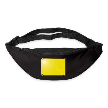 Plaine Ortsschild, simple - faire vous-même - Sac banane - noir - Devant