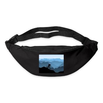Mountain bikers in the mountains - Bum bag - black - Front