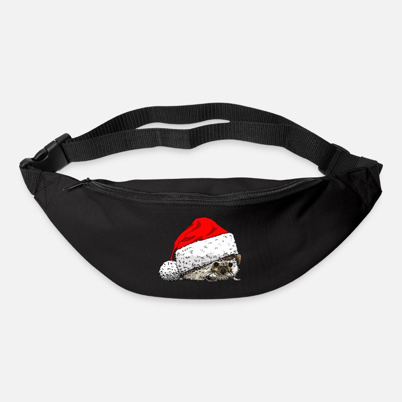 christmas_hedgehog - Bum bag - black