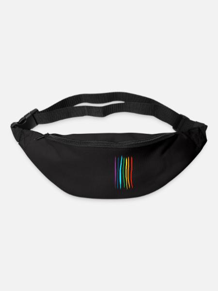 Regenbogen fancyneedle - Gürteltasche - Schwarz