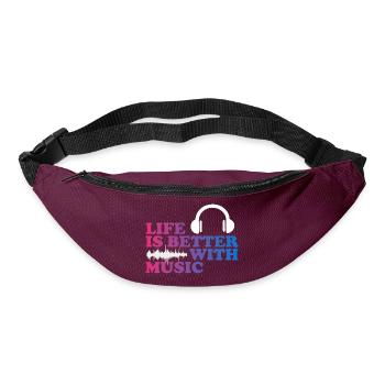 Music helps - Bum bag - burgundy - Front