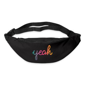 Yeah Typography rainbow - Bum bag - black - Front