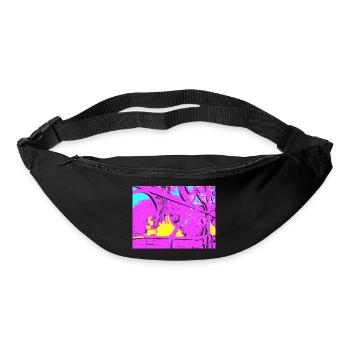 Pont violet dans Pop Art - Sac banane - noir - Devant