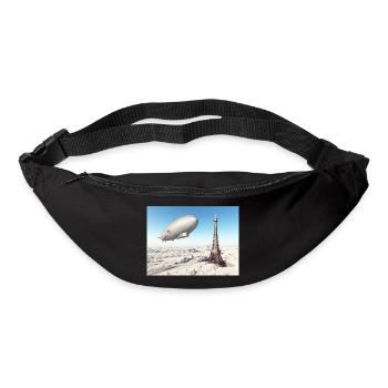 Zeppelin over the Eiffel Tower - Bum bag - black - Front