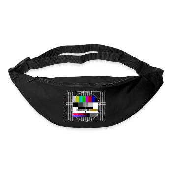 Modèle d’essai TV Télévision Freeze Frame Retro Vintage - Sac banane - noir - Devant