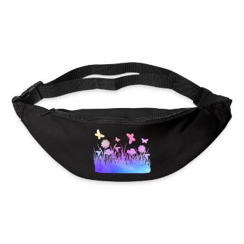 Flower Meadow Watercolors Garden Flowers - Bum bag - black - Front